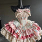 Glam Strapless Bows Homecoming Dress Pink Tiered A-Line Birthday Dress D0518