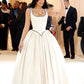Classical Spaghetti Straps Prom Dress White A-Line Evening Dress D0544