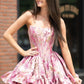 Mini robe de soirée en satin, sans bretelles, sans manches, ligne a, simple, C899