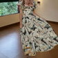 Robe de bal de princesse bustier à volants en satin long, robe de soirée C8117