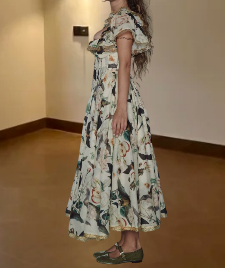 Robe de bal de princesse bustier à volants en satin long, robe de soirée C8117