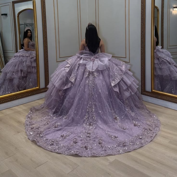 Sexy Ball Gown Purple Quinceanera Dresses Strapless Beading Sweet 16 Dresses D0573