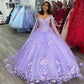 Attractive Ball Gown Sequins Tulle Quinceanera Dresses Spaghetti Straps Appliques Sweet 16 Dresses D0585