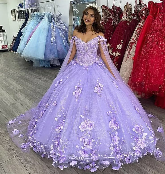 Attractive Ball Gown Sequins Tulle Quinceanera Dresses Spaghetti Straps Appliques Sweet 16 Dresses D0585