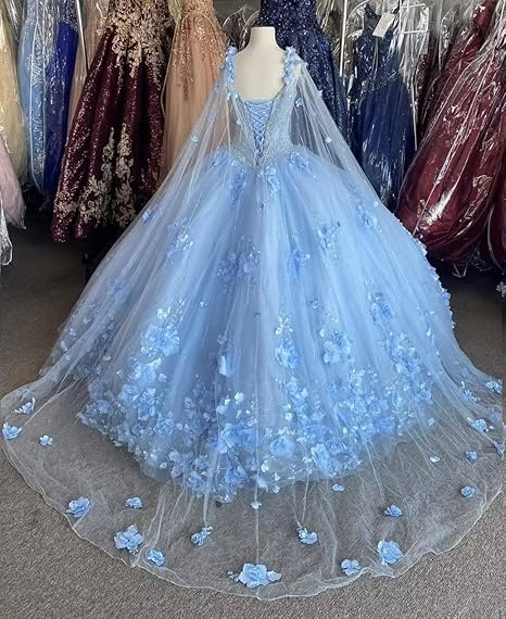 Attractive Ball Gown Sequins Tulle Quinceanera Dresses Spaghetti Straps Appliques Sweet 16 Dresses D0585