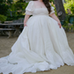 Superbe robe de mariée sirène bustier en satin et tulle, longue et en dentelle, C4563