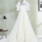Superbe robe de mariée sirène bustier en satin et tulle, longue et en dentelle, C4563