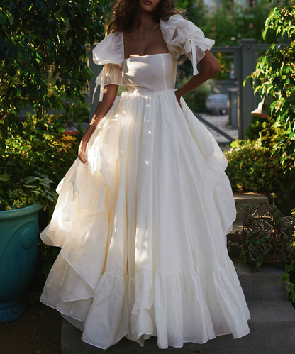 Superbe robe de mariée sirène bustier en satin et tulle, longue et en dentelle, C4563
