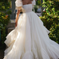 Superbe robe de mariée sirène bustier en satin et tulle, longue et en dentelle, C4563