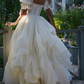 Superbe robe de mariée sirène bustier en satin et tulle, longue et en dentelle, C4563