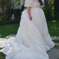 Superbe robe de mariée sirène bustier en satin et tulle, longue et en dentelle, C4563