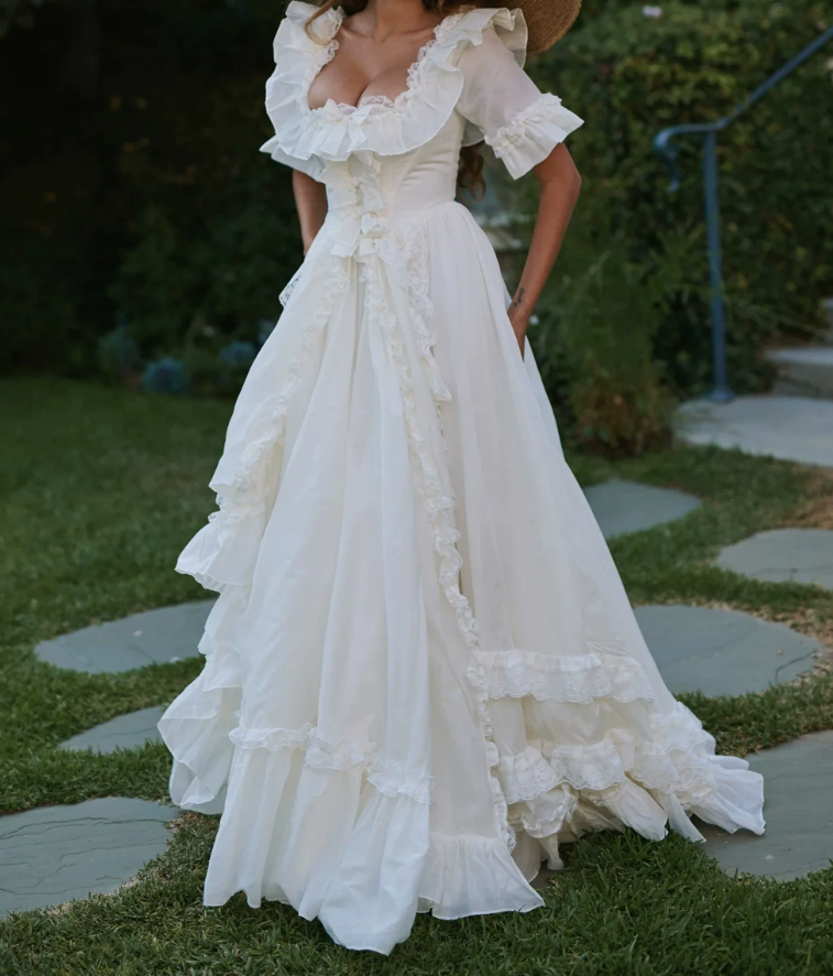 Superbe robe de mariée sirène bustier en satin et tulle, longue et en dentelle, C4563