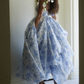 Robe de bal de princesse bustier à volants en satin long, robe de soirée C8117