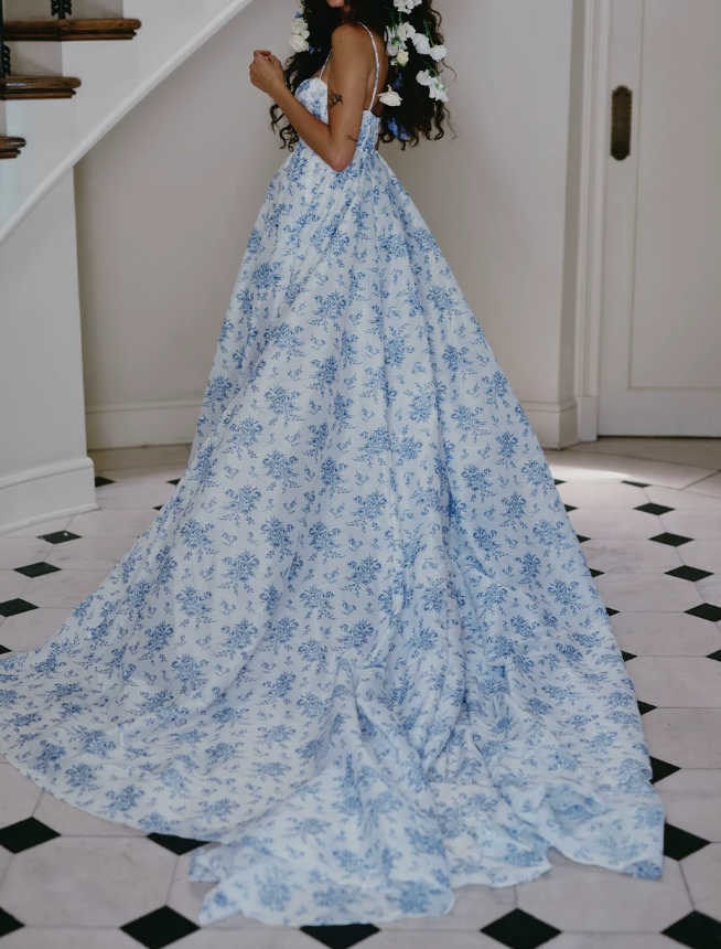 Robe de bal de princesse bustier à volants en satin long, robe de soirée C8117