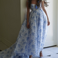 Robe de bal de princesse bustier à volants en satin long, robe de soirée C8117