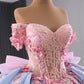Dreamy Ball Gown Blue Quinceanera Dresses Off The Shoulder Appliques Beading Sweet 16 Dresses D0615
