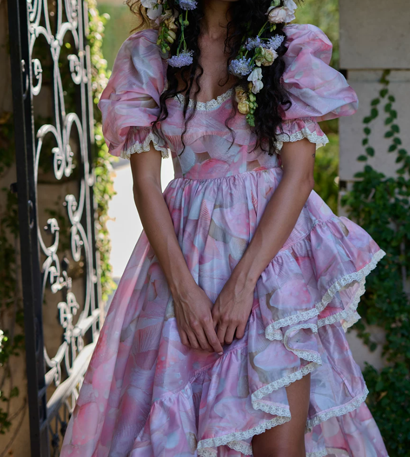 Robe de bal de princesse bustier à volants en satin long, robe de soirée C8117