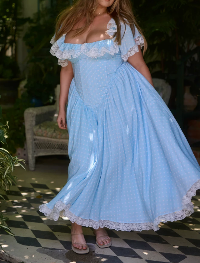 Robe de bal de princesse bustier à volants en satin long, robe de soirée C8117