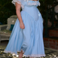 Robe de bal de princesse bustier à volants en satin long, robe de soirée C8117