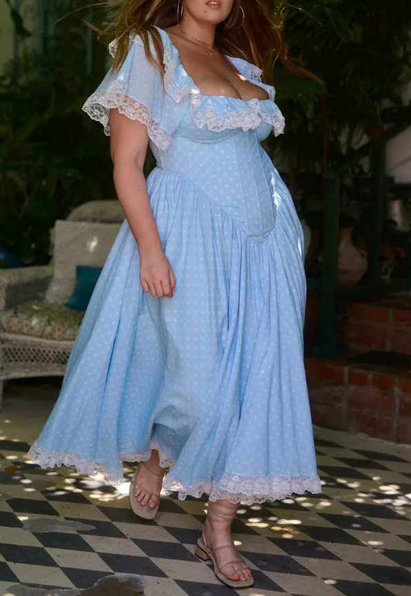 Robe de bal de princesse bustier à volants en satin long, robe de soirée C8117