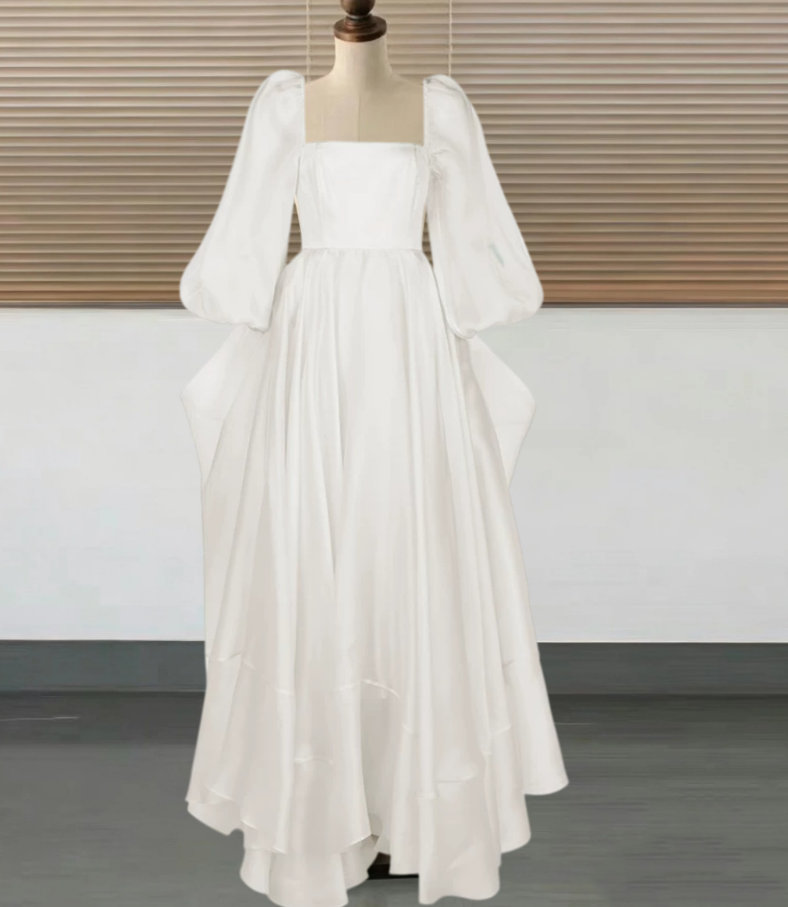 Superbe robe de mariée sirène bustier en satin et tulle, longue et en dentelle, C4563