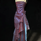 Robes de bal Vintage à bretelles hautes et basses, à volants de raisin, D061