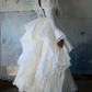 Superbe robe de mariée sirène bustier en satin et tulle, longue et en dentelle, C4563
