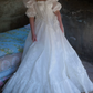 Superbe robe de mariée sirène bustier en satin et tulle, longue et en dentelle, C4563