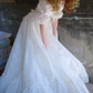 Superbe robe de mariée sirène bustier en satin et tulle, longue et en dentelle, C4563