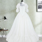 Superbe robe de mariée sirène bustier en satin et tulle, longue et en dentelle, C4563