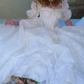 Superbe robe de mariée sirène bustier en satin et tulle, longue et en dentelle, C4563
