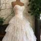 Superbe robe de mariée sirène bustier en satin et tulle, longue et en dentelle, C4563