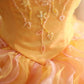 Alluring Strapless Ruffles Prom Dress Orange Beading A-Line Evening Dress D0642