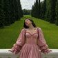 Robe de bal de princesse bustier à volants en satin long, robe de soirée C8117