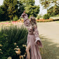 Robe de bal de princesse bustier à volants en satin long, robe de soirée C8117