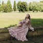 Robe de bal de princesse bustier à volants en satin long, robe de soirée C8117