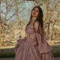 Robe de bal de princesse bustier à volants en satin long, robe de soirée C8117