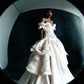 Superbe robe de mariée sirène bustier en satin et tulle, longue et en dentelle, C4563