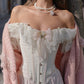 Robe de bal de princesse bustier à volants en satin long, robe de soirée C8117
