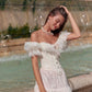 Robe de bal de princesse bustier à volants en satin long, robe de soirée C8117