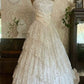 Superbe robe de mariée sirène bustier en satin et tulle, longue et en dentelle, C4563