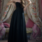 Robe de bal de princesse bustier à volants en satin long, robe de soirée C8117