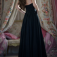 Robe de bal de princesse bustier à volants en satin long, robe de soirée C8117