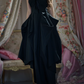 Robe de bal de princesse bustier à volants en satin long, robe de soirée C8117