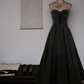 Robe de bal de princesse bustier à volants en satin long, robe de soirée C8117