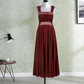 Robe de bal de princesse bustier à volants en satin long, robe de soirée C8117