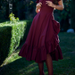 Robe de bal de princesse bustier à volants en satin long, robe de soirée C8117
