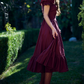 Robe de bal de princesse bustier à volants en satin long, robe de soirée C8117
