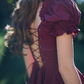 Robe de bal de princesse bustier à volants en satin long, robe de soirée C8117