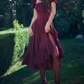 Robe de bal de princesse bustier à volants en satin long, robe de soirée C8117